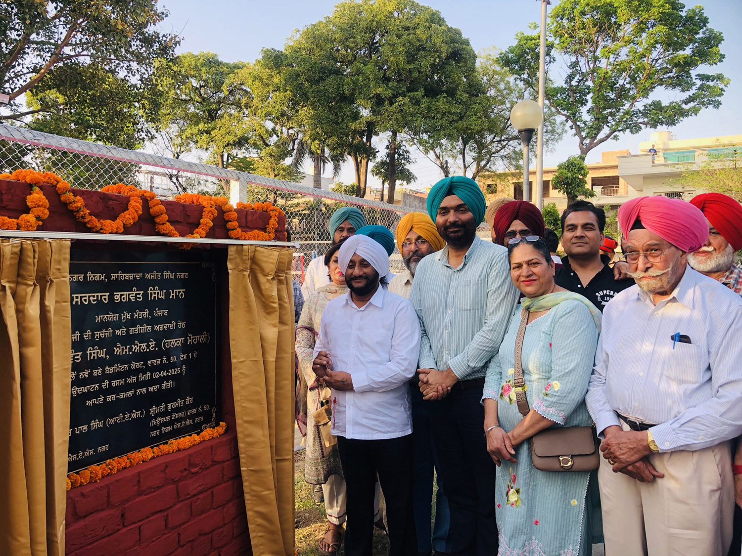 MLA Kulwant Singh inaugurated the badminton court constructed by the Municipal Corporation at a cost of Rs. 10.71 lakh.